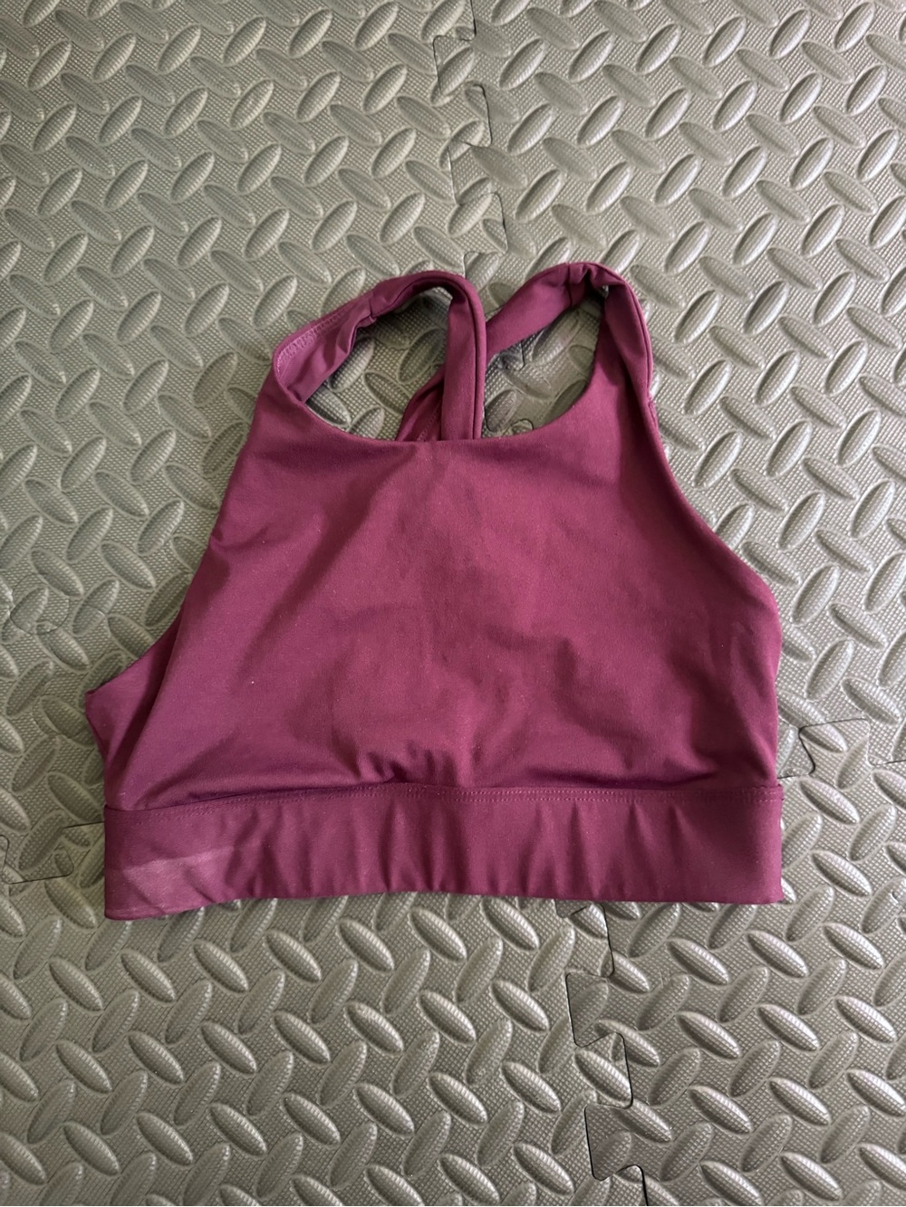 Fabletics Plum High-Neck Muscle Tee Crop